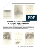 Gustavo Bell Lemus - Cosme o Una Introducción Al Siglo XX de Barranquilla - Revista Huellas