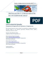 Instalacion y Configuracion de Un Servidor DHCP