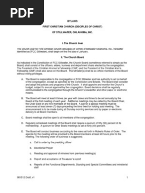 Official Adopted Bylaws 2012