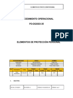 PO-DGSSO-35 Elementos de Protección Personal