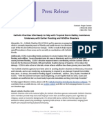 Press Release For Response To Tropical Storm Debby, Flooding and Wildfires 6.26.12