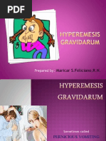 Download Hyperemesis Gravidarum Presentation by Maricar Sanson Feliciano SN111053163 doc pdf