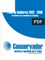 Plan de Gobierno Partido Conservador