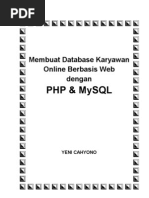 Download PHP Dan MySQL Studi Kasus Database Karyawan by Ye Cahyono SN111073701 doc pdf