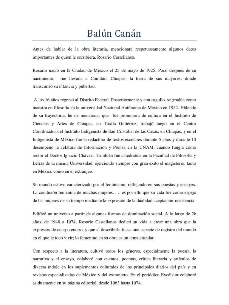 Balún Canán PDF