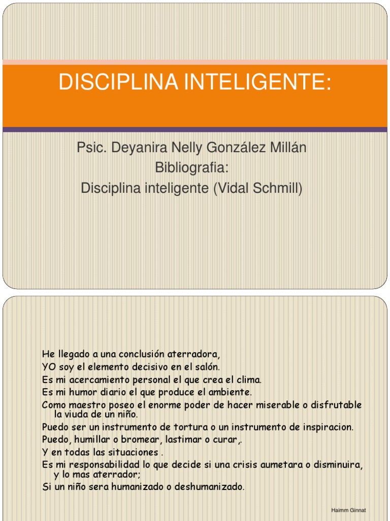 Disciplina Inteligente en la Escuela | PDF | Disciplinas | Aprendizaje