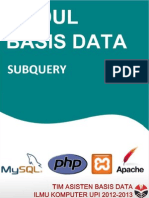 Modul #5 Subquery