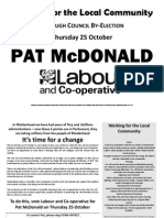 Pat's by Election Leaflet No 1
