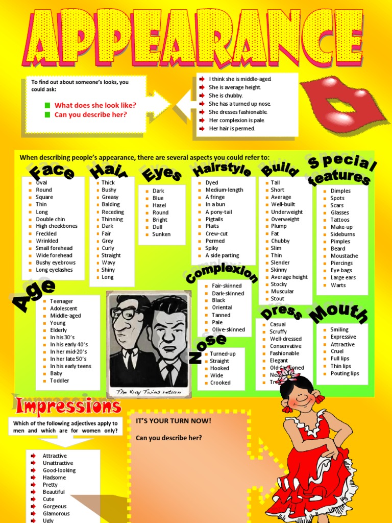 Describing Physical Appearance Guide | PDF | Career & Growth | Social ...