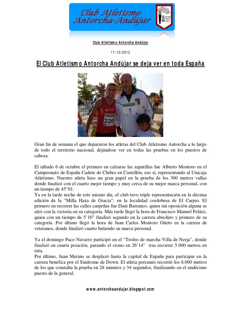 Éxitos del Club Atletismo Antorcha | PDF
