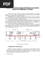 Proiect Tip Pentru Tablier Prefabricat Din Beton Armat Precomprimat La Poduri