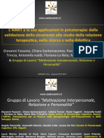 L'AIMIT e Le Sue Applicazioni in Psicoterapia: Dalla Validazione Dello Strumento Allo Studio Della Relazione Terapeutica, Nella Ricerca e Nella Didattica