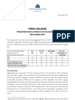 ECB Monetary Developments Oct 2012