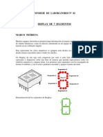 Informe de Laboratorio Display 7 Segmentos