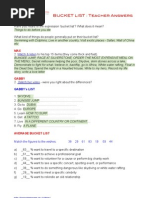 Download Free Lesson Plan for English Class - Bucket List Teacher Answers by St George International English School London SN111110323 doc pdf