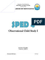 Observational Child Study 1 (SPED 4)