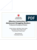 effective instruction for adolescent  struggling readers-professional development module