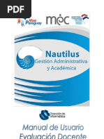 Manual de Usuario Nautilus - Evaluacion Docente