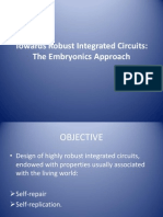 Towards Robust Integrated Circuits: The Embryonics Approach