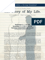 Bulletin Insert Story of My Life Play-4