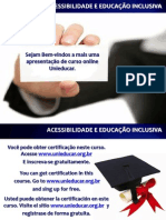 Slides curso online unieducar acessibilidade e educacao inclusiva