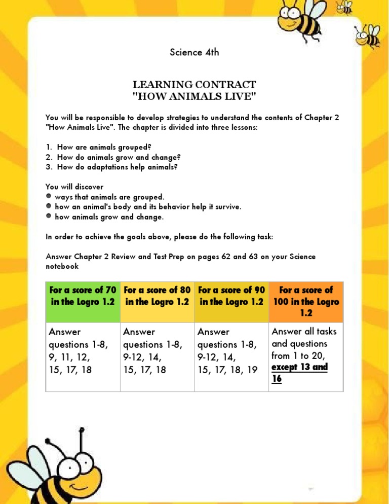 Science Contract 4° | PDF