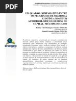 Um Quadro Comparativo Entre Os Programas de Melhoria Continua No Setor Automotivo