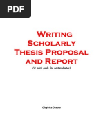 Download Writing Scholarly Thesis Proposal and Report_Okeola Olayinka by Dr Olayinka Okeola SN111176793 doc pdf
