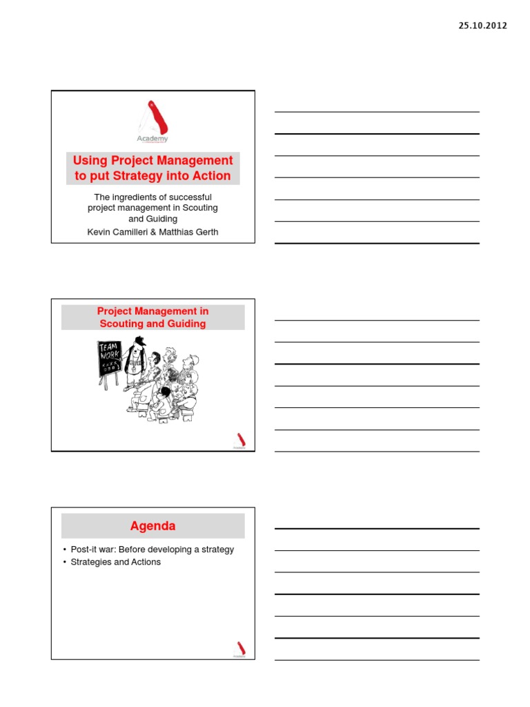 Project Management - Presentation Academy 2012 | PDF