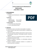 Plan Operativo Local en Comité Local de Administración de Salud de Andrés