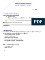 Academic Planning Overview