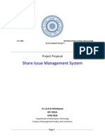 Share Issue Management System: Project Proposal