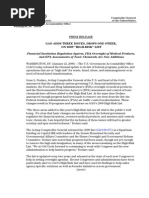 Press Release Gao Adds Three Issues, Drops One Other, On 2009 "High-Risk" List