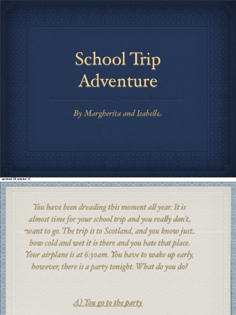 School Trip Adventure Pdf Leisure