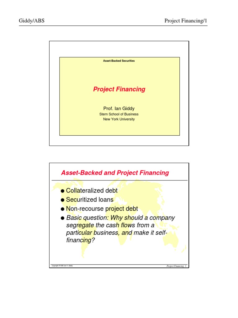Abs Project Project Finance Asset Backed Security Free 30day