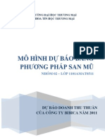 Dự báo doanh thu của công ty Bibica bằng phương pháp san bằng mũ