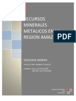 Recursos Minerales de La Region Amazonas