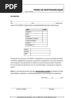 Termo de Responsabilidade Pela Guarda e Uso de 
