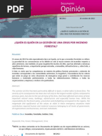 Gestión de Crisis en un Incendio Forestal