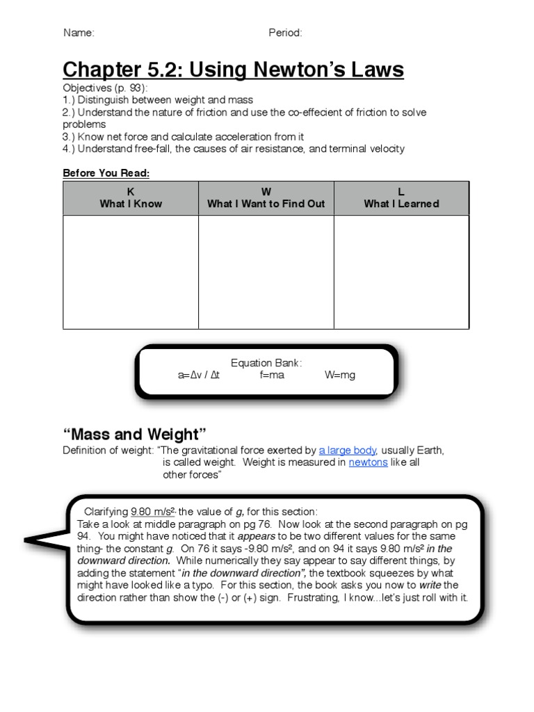 Physics Rg 5 2 Answer Key Weighing Scale Mass