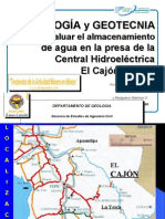 Geología y Geotecnia para Evaluar El Almacenamiento de Agua en La Central Hidroeléctrica El Cajón, Nayarit