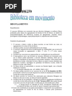 Regulamento do concurso Biblioteca Em Movimento 2012