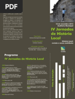 IV Jornadas de História Local - Programa e Ficha de inscrição