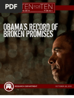 Download Obamas Record Of Broken Promises RNC Ten For Ten eBook Series by Republican National Committee SN111266701 doc pdf