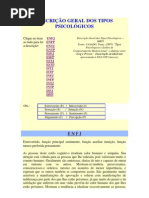 DESCRIÇÃO GERAL DOS TIPOS PSICOLÓGICOS