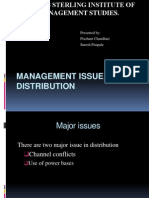 Management Issue in Distribution: Presented To: Presented By: Dr. Anand Muley Prashant Chaudhari Suresh Pimpale