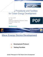 Testing Procedures and Facilities For Ocean Energy Development