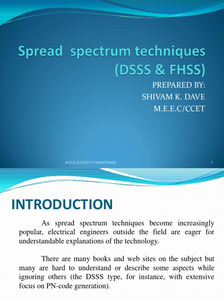 Understanding Spread Spectrum Techniques | PDF