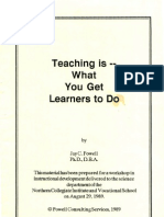 Teaching is What You Get Learners to Do