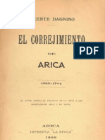 Vicente Dagnino - El Corregimiento de Arica